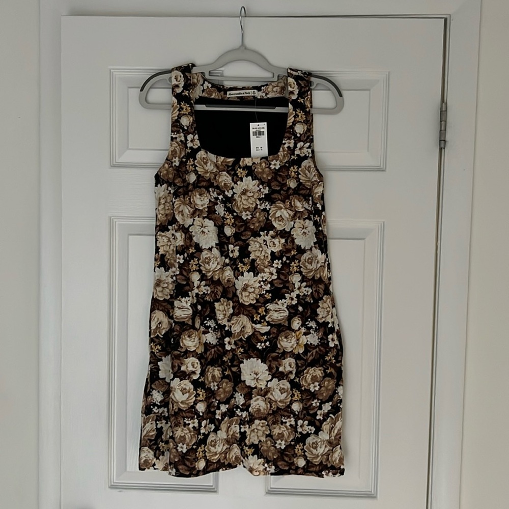 Abercrombie Linen Blend Wide Strap Mini Dress